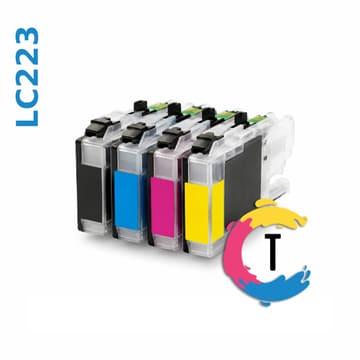 סט 4 ראשי דיו תואמים BROTHER LC223