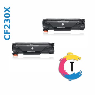 זוג טונרים HP CF230X (30X) שחורים תואמים