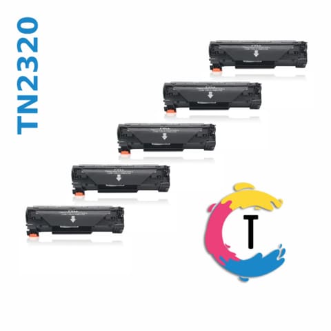 חמישיית טונרים BROTHER TN2320 שחורים תואמים