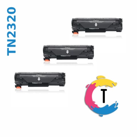 שלישיית טונרים BROTHER TN2320 שחורים תואמים