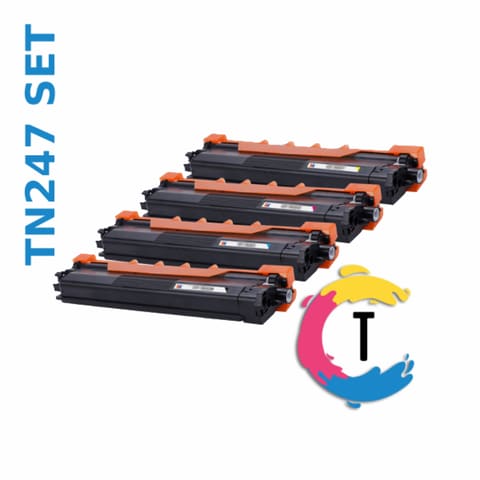 סט 4 ‏טונרים BROTHER TN247 צבעוני תואם