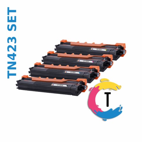 סט 4 ‏טונרים BROTHER TN423 צבעוני תואם