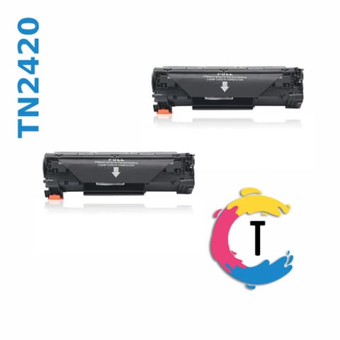 זוג טונרים BROTHER TN2420 שחורים תואמים